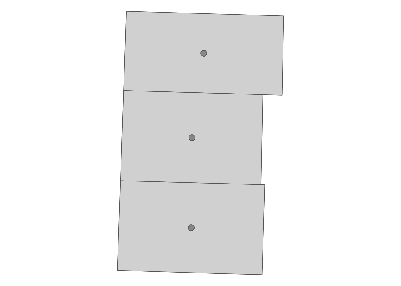 The centroids of the polygons