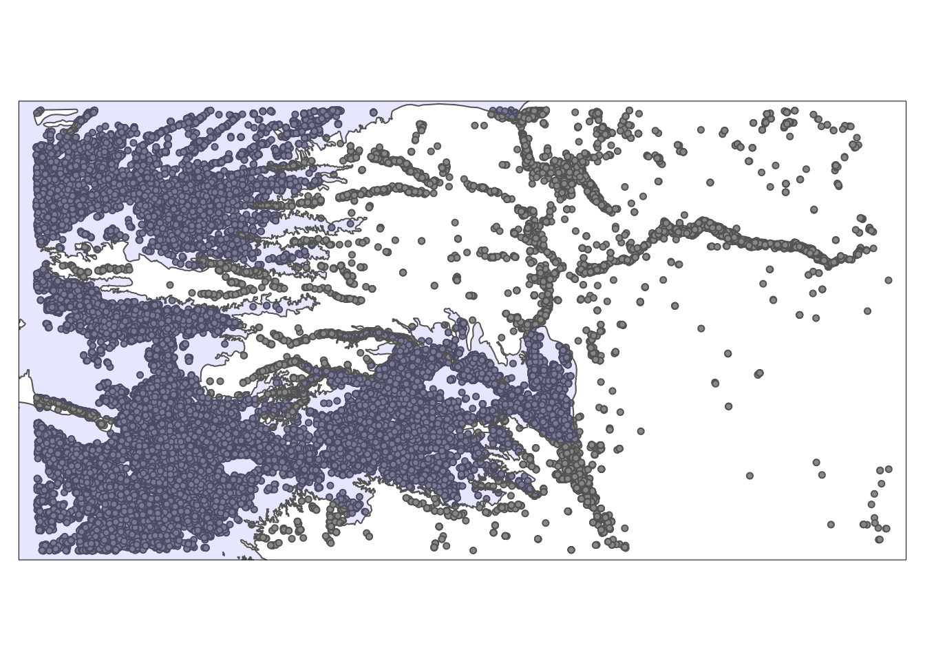 A map of Kansas irrigation wells and HPA