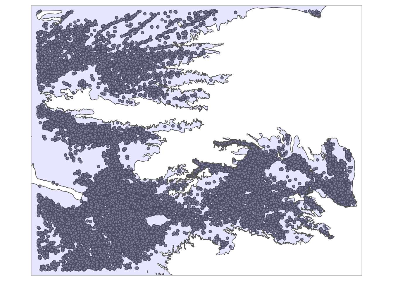 A map of Kansas irrigation wells and HPA