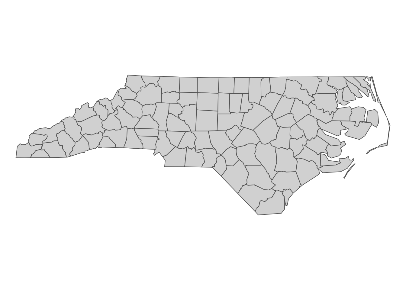 North Carolina county boundary